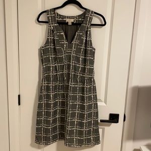Loft Grey Patterned Dress